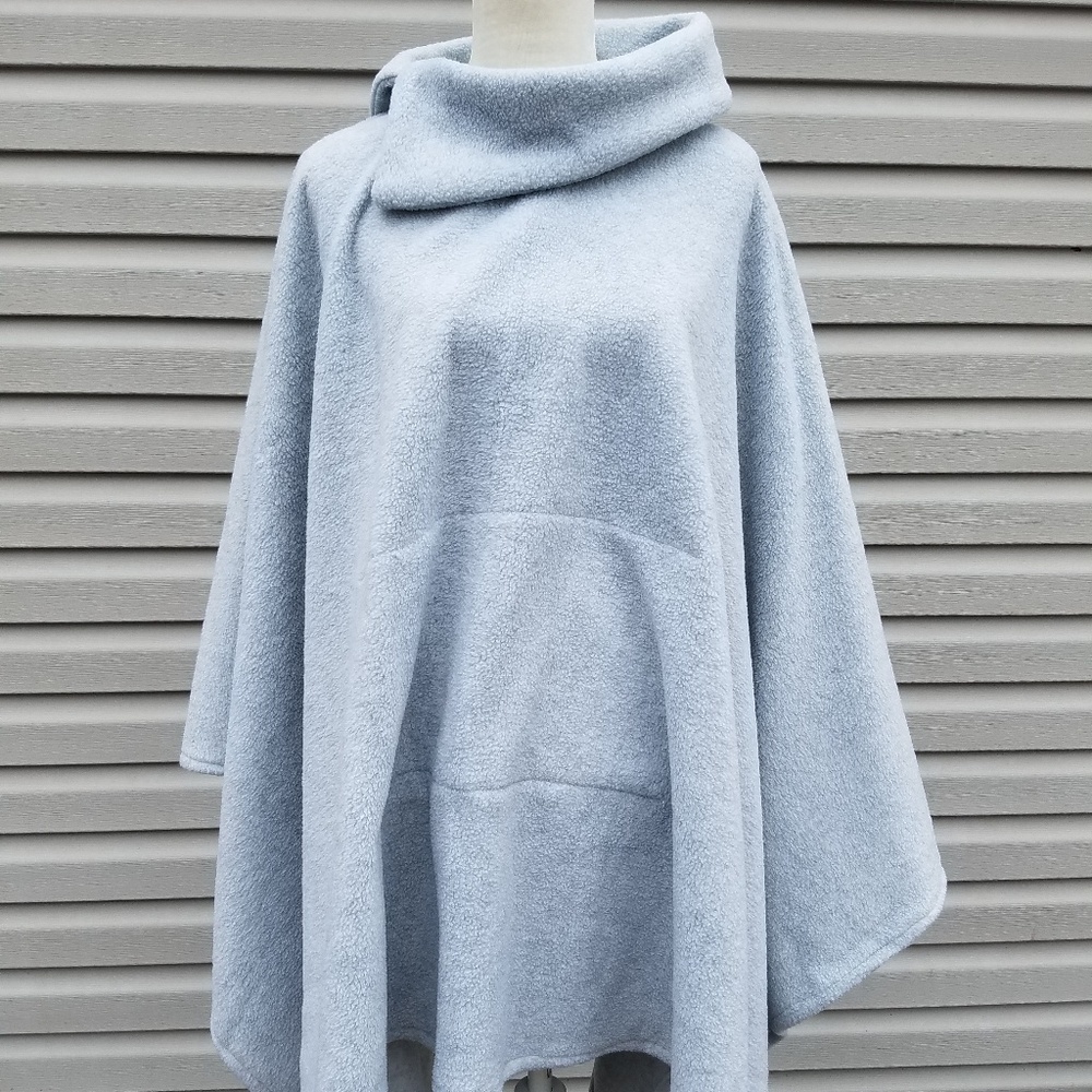 Fleece poncho home made